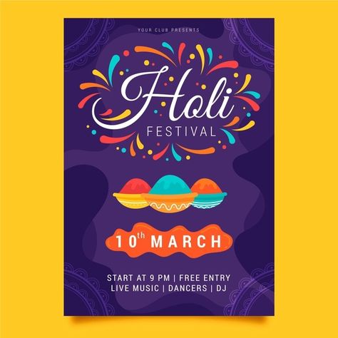 Logos, Holi Festival Poster, Holi Poster, Celebration Design, Poster Template Free, Festival Wishes, Festival Theme, Key Visual, Festival Poster