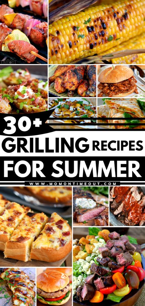 31 Grilling Recipes for Summer Easy Recipes For The Grill, All Up In My Grill Recipes, Grilling Out Ideas, Grilling Menu Ideas Summer, Barbeque Dinner Ideas, Easter Grilling Ideas, Easy Meals On The Grill, Dinner Ideas For The Grill, Dinner Ideas Grilling