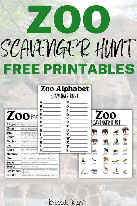 zoo scavenger hunt printable Zoo Scavenger Hunt Printable, Zoo Scavenger Hunt, Preschool Field Trip, Zoo Activities Preschool, Zoo Lessons, Zoo Education, Family Activities Kindergarten, Zoo Preschool, Zoo Games