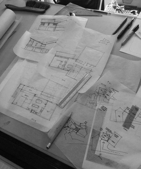 Architecture Job Aesthetic, Architecture Aesthetic Job, Design Process Sketch, Architecture Process, Hand Drafting, Architect Career, Architecture Career, 20 Aesthetic, Work Desks