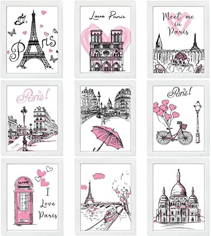 Paris Theme Bathroom, Paris Themed Bedroom Decor, Room Decor Romantic, Paris Theme Room, Paris Bathroom Decor, Paris Theme Decor, Pink Eiffel Tower, Paris Room Decor, Girls Paris