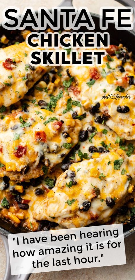 Chicken Breast Recipes Skillet, Santa Fe Chicken, Chicken Tenderloin Recipes, Mexican Chicken Recipes, Chicken Entrees, Tenderloin Recipes, Dinner Recipes For Family, Chicken Main Dishes, Skillet Chicken