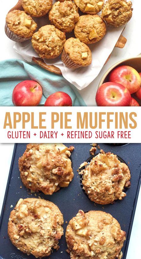 Apple Gluten Free Muffins, Apple Muffins Gluten Free Dairy Free, Gf Df Apple Recipes, Healthy Gluten Free Muffins Clean Eating, Gluten Free Dairy Free Apple Muffins, Apple Bread Dairy Free, Healthy Apple Baked Goods, Apple Chunk Muffins, Fall Apple Recipes Gluten Free