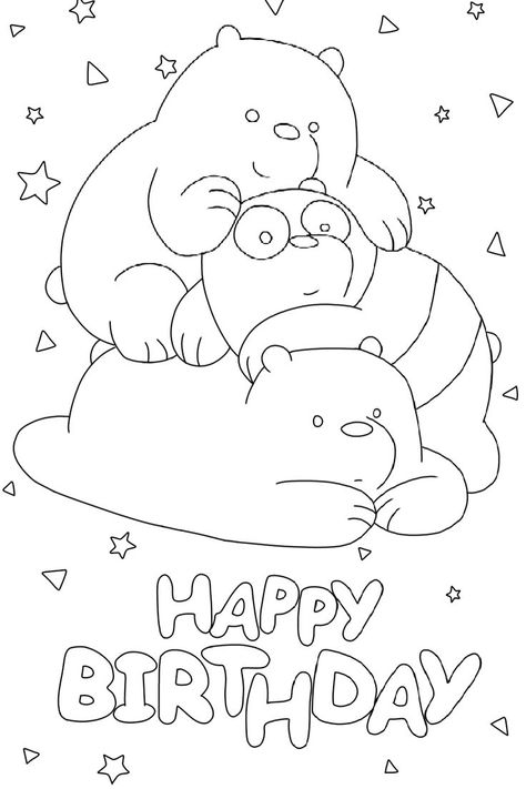 Cutest We bare bear Coloring Pages For Kids. Ages 4-12. Fun coloring pages for kids who love to color. we bare bears coloring pages, gizzly bear, panda bear, ice bear, we bare bears printable coloring page, gizzly bear coloring page for kids, cartoon coloring pages, free printable sheets for kids, we bare bears together, we bare bears fan art, we bare bears drawing, #ad Kawaii, We Bare Bears Happy Birthday, We Bare Bear, Bear Coloring Page, Panda Coloring Pages, Happy Birthday Coloring Pages, Ice Bear We Bare Bears, Bear Panda, Birthday Coloring Pages