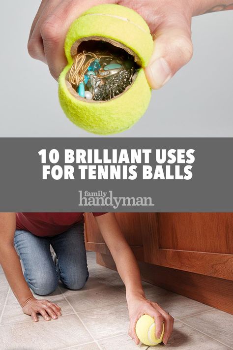 10 Brilliant Uses for Tennis Balls Tennis Ball Crafts, Dog Cone, Daily Hacks, Helpful Things, Tennis Gifts, Workshop Storage, Creating A Newsletter, Garage Shop, Family Handyman