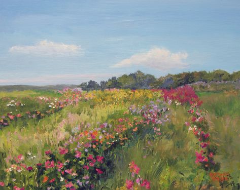 Bonito, Flower Feild, Field Paint, Landscape Art Prints, Artfully Walls, Flower Landscape, Landscape Poster, Wow Art, Art Inspiration Painting