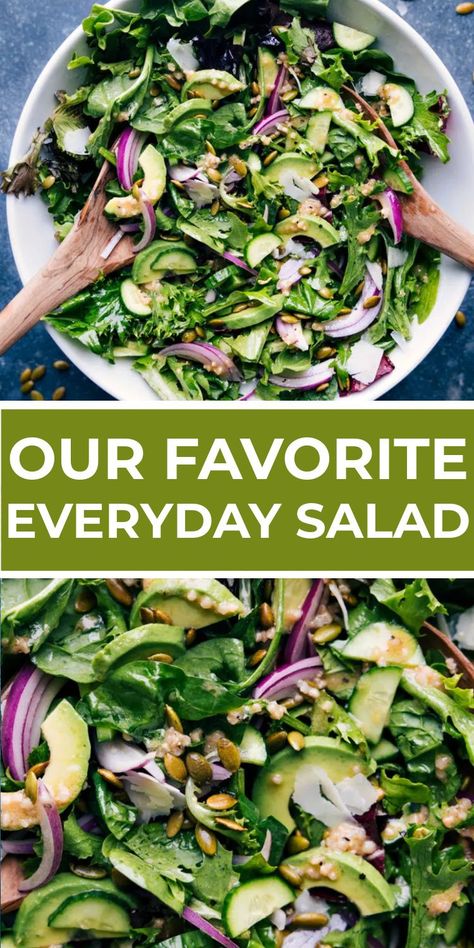 Fresco, Essen, Salad Topping, Everyday Salad, Side Salad Recipes, Spinach Salad Recipes, Green Salad Recipes, Salad Mixed Greens, Fresh Salad Recipes