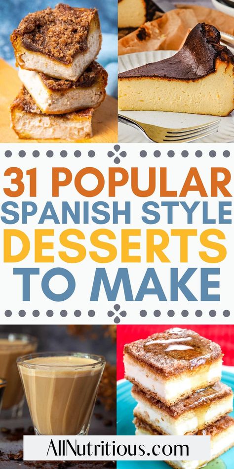 Here are some desserts to make for an unforgettable experience the next time you are hosting. Explore the rich, delectable world of Spains best recipes for dessert. From cake ideas to coffee. these sweet treats are truly a bite of heaven. Desserts From Spain, International Desserts Recipes, Spanish Dessert Recipes, Sweet Potato Cookies, Spanish Desserts, International Desserts, Mexican Snacks, Mexican Dessert Recipes, Spain Food