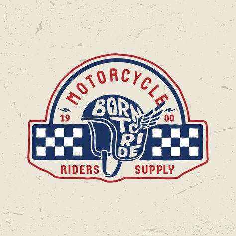 Retro Garage Logo, Motorcycle Badge Design, Vintage Motorcycle Shirt, Logo Club Motor, Retro Logo Ideas, Vintage Motorcycle Art Design, Vintage Racing Logo, Motorcycle Logo Design Ideas, Motorcycle Logo Design Graphics