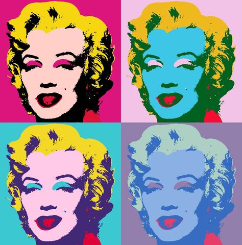 Art History: Pop Art Motifs That Still Influence Modern Design - PIXEL77 Pop Art Marilyn Monroe, Pop Art Andy Warhol, Warhol Paintings, Andy Warhol Marilyn, Pop Art Marilyn, Art Andy Warhol, Marilyn Monroe Pop Art, Portraits Pop Art, Andy Warhol Pop Art