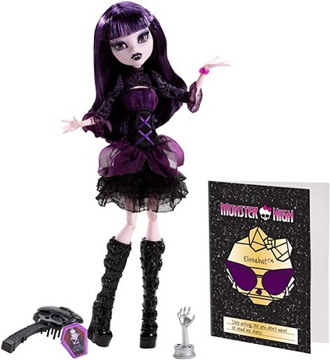 Dark Purple Lipstick, New Monster High Dolls, Monster High Toys, Personajes Monster High, Purple Lipstick, Monster High Characters, Purple Eyeshadow, Wearing All Black, Dream Doll