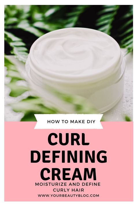 How to make a DIY curl cream recipe for curly hair and for wavy hair. This easy homemade curl cream has shea butter, coconut oil, and aloe vera gel so it's lightweight and won't weigh down your hair. This is for curly hair diy curl cream to define curls. Make a DIY natural homemade curl cream for DIY hair care. This is the best recipe I've made for homemade diy hair care. #curlcream #diy #sheabutter #curlyhair Diy Curl Cream, Curly Hair Cream, Define Curly Hair, Gel Curly Hair, Diy Hair Care Recipes, Diy Curls, Curl Defining, Curl Defining Cream, Natural Hair Diy