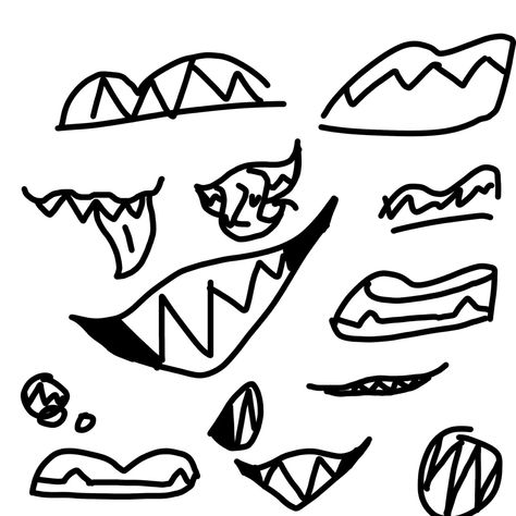 Reference 
Art
Sharp teeth
Art reference 
Sharp teeth reference 
Sharp teeth art reference 
Drawings
Draw
Digital art Sharp Teeth Smile Drawing Reference, Different Smiles Drawing, Mouth Styles Drawing, Smiles Sketches, Silly Mouth Drawing, Smile With Fangs Drawing, Monster Art Base, Sharp Smile Drawing, Simple Horror Drawings