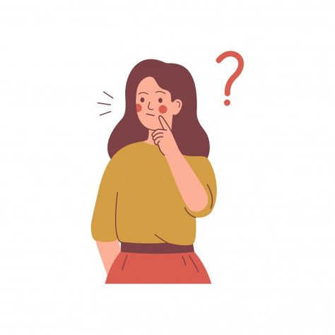 Young girl doubts and has a question. wo... | Premium Vector #Freepik #vector #business #woman #girl #character Business Illustration, People Illustrations, Point D'interrogation, مشروعات العلوم, Business Vector Illustration, Girl Character, Pola Kartu, Illustration Art Girl, People Illustration