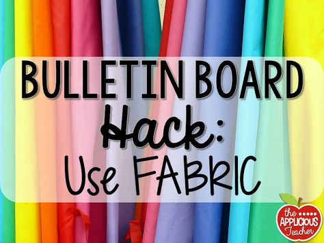 use fabric instead of paper for your bulletin board background Organisation, Bulletin Board Hacks, Office Bulletin Board Ideas, School Office Organization, Office Bulletin Boards, Creative Bulletin Boards, Class Bulletin Boards, Fabric Bulletin Board, Bulletin Borders