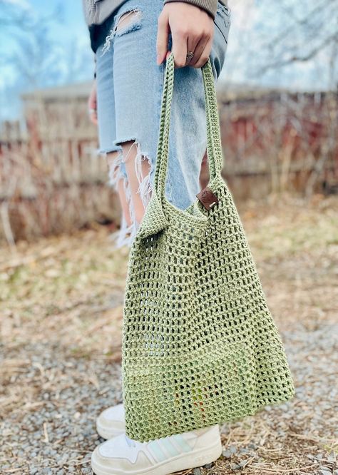 Crochet Mesh Bag Pattern PDF Download Beginner Friendly Large - Etsy Canada Crochet Mesh Bag Pattern, Mesh Bag Pattern, Mesh Bag Crochet, Crochet Mesh Bag, Shopping Bag Crochet, Handmade Tutorial, Crochet Market, Crochet Mesh, Mesh Beach Bags