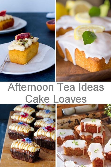 Afternoon tea ideas to create your own afternoon tea at home. A collection of mini cake loaves recipes to inspire you! #afternoontea #afternoonteaathome #afternoonteaideas Mini Afternoon Tea Ideas, Arequipa, Meringue, Sweet Afternoon Tea Ideas, Small Cakes For Afternoon Tea, Tea Cake Loaves, Afternoon Tea At Home Ideas, Valentines Afternoon Tea Ideas, Afternoon Tea Cakes Ideas