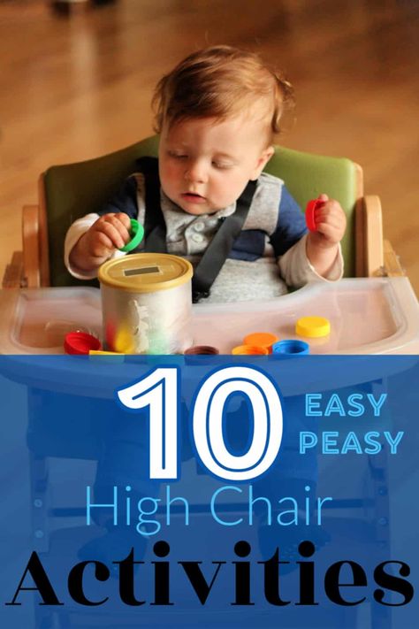 Infant Table Activities, High Chair Toys, High Chair Sensory Play 6 Months, Indoor Activities For 10 Month Old, High Chair Sensory Play, High Chair Activities For One Year Olds, Highchair Activities 6 Months, High Chair Play Ideas, Highchair Activities For 9 Month Old