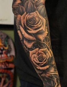 101 Best Rose Tattoos For Men: Cool Designs + Ideas (2021 Guide) Female Tattoos, Rosen Tattoo Mann, Mangas Tattoo, Tato Henna, Rose Sleeve, Sanskrit Tattoo, Rose Tattoo Sleeve, Rose Tattoos For Men, Tato Lengan