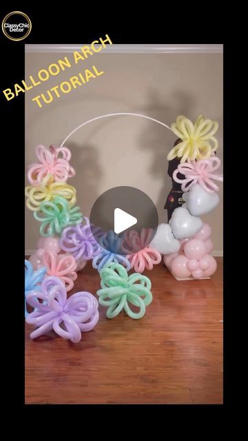 Classy Chic Decor on Instagram: "Drop a ❤️ if you like this!

Follow: @classychicdecor if you love everything events and event planning" Light Up Balloon Decorations, 25 Birthday Balloons Decoration, Diy Party Balloon Decorations, Creative Balloon Ideas, Long Balloons Ideas, Diy Balloon Decorations Easy, 260 Balloon Ideas, How To Make A Balloon Arch, Baloon Garland Ideas