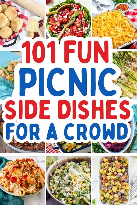 Best picnic side dishes for a crowd! Cheap and easy side dish for picnic include cold summer salads, vegetable and potatoes side dishes. Easy picnic side dishes summer, picnic food ideas aesthetic simple, easy picnic side dishes potluck recipes, picnic potluck side dishes, summer picnic food ideas aesthetic, cheap easy sides for a crowd, camping side dishes make ahead, cookout food, grill out food sides, barbecue side dishes, side dishes for picnic, summer picnic salads, summer side dishes ... Cookout Food Grill, Grill Out Food Sides, Easy Picnic Side Dishes, Easy Sides For A Crowd, Sides For A Crowd, Camping Side Dishes, Summer Picnic Salads, Cold Picnic Foods, Outdoor Picnic Food