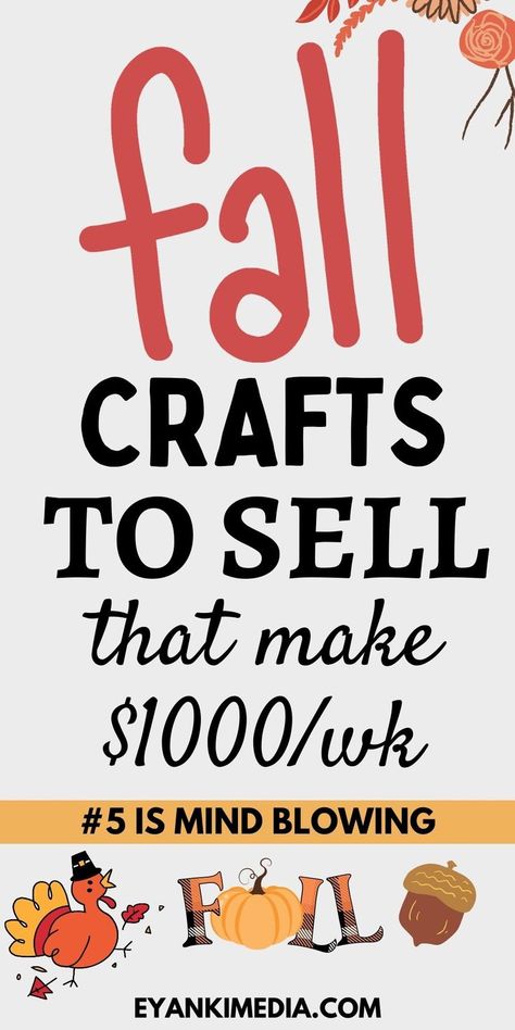 Easy Sellable Crafts Make And Sell, Crafty Morning Crafts, Best Craft Fair Items To Sell, Halloween Items To Sell, Fall Crafts That Sell, Autumn Crafts To Sell, New Fall Crafts, Easy To Sell Crafts, Trending Diy Crafts To Sell 2024