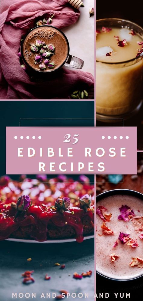 Rose Petal Recipes Food, How To Use Dried Rose Petals, Dried Rose Petal Recipes, Rose Petal Tea Recipes, Edible Flowers Recipes Food Art, Rose Petal Cookies, Dried Rose Petal Uses, Rose Petals Recipes, Edible Rose Recipes