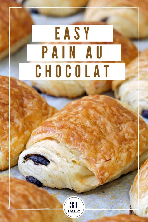 Chocolate Croissant, Pain Au Chocolat, Chocolate Croissant Recipe, French Pastries Recipes, Pastries Recipes Dessert, Chocolate Croissants, Traditional French Recipes, French Dessert Recipes, French Baking