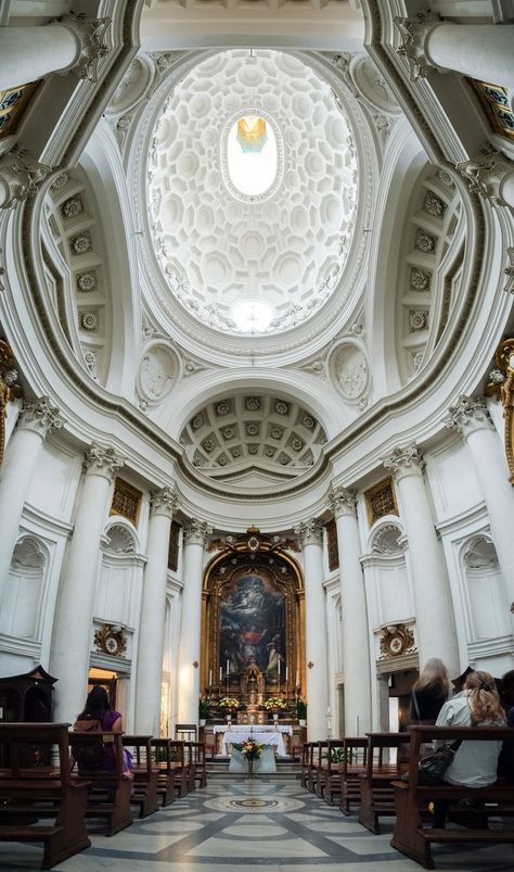 San Carlino, Rome, Borromini Religious Architecture, Grand Architecture, Architectural History, San Carlo, Italian Baroque, Italian Architecture, Historical Places, Baroque Art, Urban Fabric