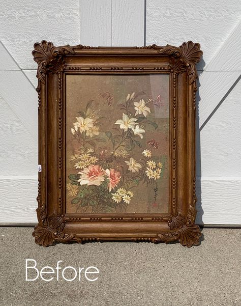 Upcycling, Repurposed Picture Frames, Painting Picture Frames Diy, Repurpose Picture Frames Diy, Vintage Frames Diy, Empty Frames Decor, Homemade Picture Frames, Upcycle Frames, Big Picture Frames