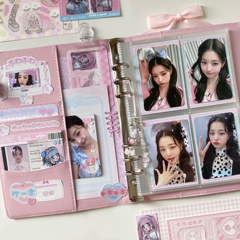 What To Do With Kpop Photocards, Binder Decoration Ideas, Binder Inspiration, Binder Deco, Kpop Binder, Binder Decoration, Shin Nana, Photocard Collection, Pc Decoration