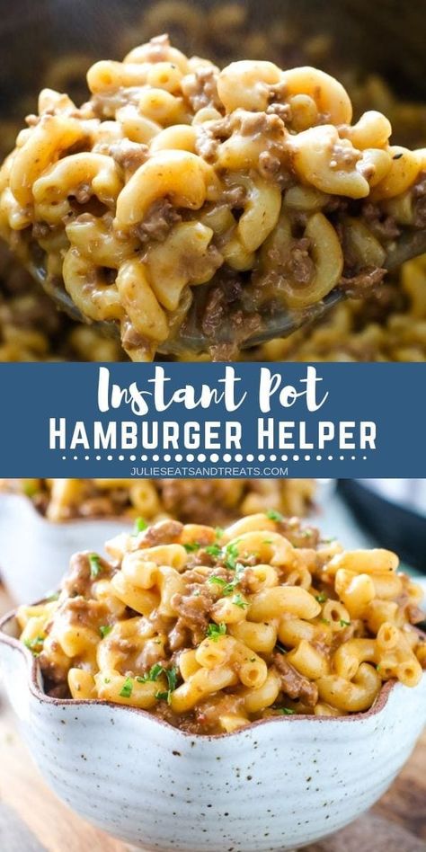 Instant Pot Hamburger Helper, Instant Pot Hamburger, Cheeseburger Macaroni, Hamburger Helper Recipes, Pot Recipes Easy, Diner Recept, Hamburger Helper, Easy Dinner Recipe, Best Instant Pot Recipe