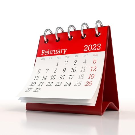 February 2023 calendar isolated on white... | Premium Photo #Freepik #photo #3d-render #calendar-3d #render #calendar-template February 2023 Calendar, Canva Stickers, 3d Calendar, Calendar Illustration, Calendar Photo, Baby Art Projects, Photoshop Design Ideas, 2023 Calendar, Image 3d