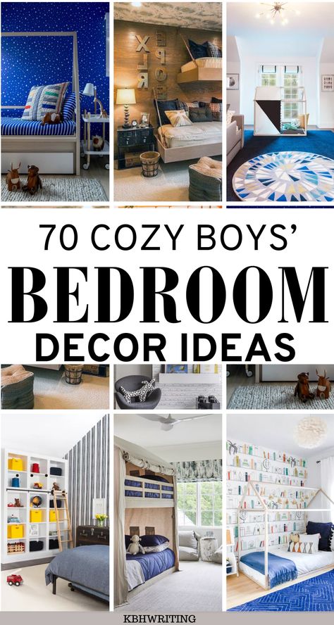 Explore 70 cozy and charming decor ideas for a boy's bedroom! From playful themes to practical layouts, these inspirations combine comfort and style, creating a space tailored to their interests and providing a cozy retreat for relaxation and play. #BoysBedroomDecor #RoomIdeas Boy Room Small Space, Boys Room Ideas 10 Year, 5 Year Boys Bedroom Ideas, Boys Tiny Bedroom Ideas, Four Year Old Boy Room, Bedroom Ideas For 10 Year Boy, 4 Year Boy Room Ideas, Small Room Boys Bedroom, Simple Boys Bedroom Ideas