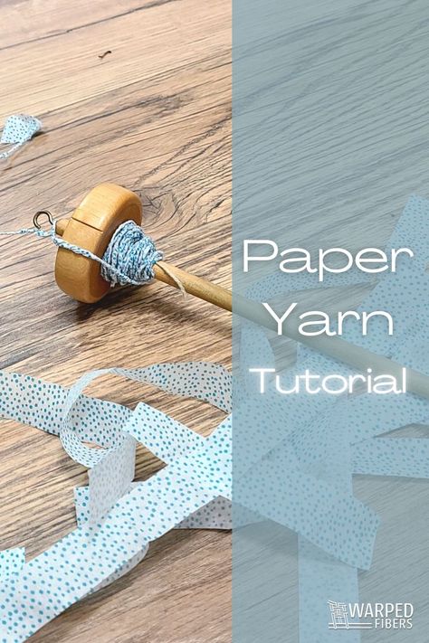 paper yarn tutorial How To Make Your Own Weaving Loom, Diy Drop Spindle, Weaving With Ribbon, Weaving With Natural Materials, How To Make Yarn, Drop Spindle Spinning, Weaving Projects Beginners, Felt Weaving, Things To Do With Yarn