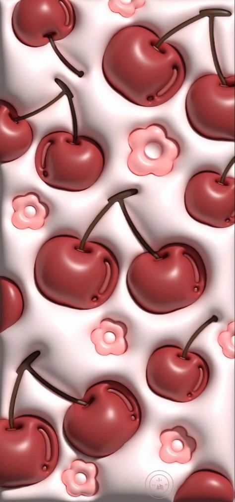 3d Cherry Wallpaper, Puffy Wallpaper Aesthetic, Puffy 3d Wallpaper, Nails Wallpaper Instagram, Foto Kelakar, Wallpapers For Living Room, 3d Wallpaper Cute, Tapeta Z Hello Kitty, Living Room Wallpaper