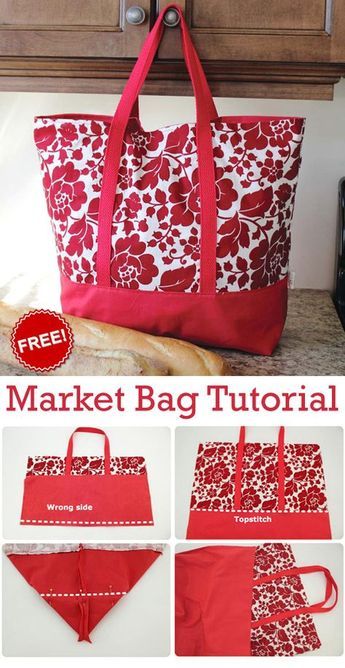 Market Bag Free Sewing Tutorial Couture, Modest Summer Dresses, Quilted Christmas Ornaments, Summer Black Dress, Custom Tote Bags, Diy Sewing Pattern, Fabric Christmas Ornaments, Christmas Sewing, How To Wear Scarves