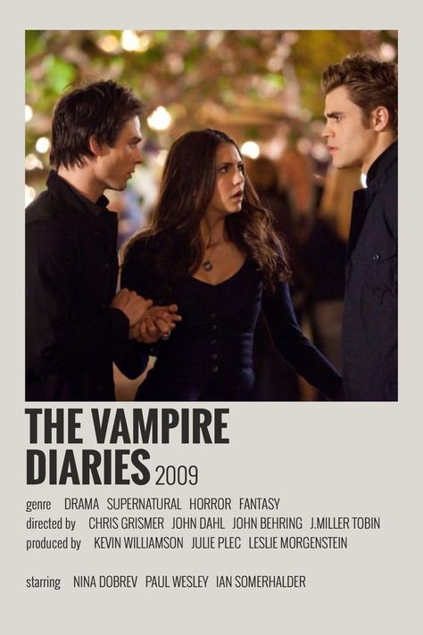 Tvd Poster, Show Polaroid Poster, Film Polaroid, Tv Posters, Album Posters, Vampire Diaries Poster, Polaroid Posters, Movie Card, Iconic Movie Posters