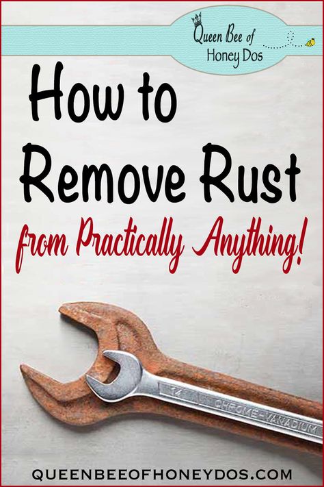 When it comes to removing rust, there are two steps that you must consider – restore and protect. But, tools should not be handled the same way as other items... #diy #cleaning tip #hacks Rusty Tools, Removing Rust, How To Clean Rust, Remove Rust, Homemade Toilet Cleaner, Clean Baking Pans, Rust Removers, Cleaning Painted Walls, Glass Cooktop