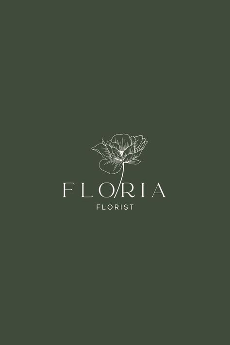 Floral Shop Logo Design, Flowershop Logo Ideas, Flower Shop Logo Design Ideas, Logo Flowers Design, Flowers Shop Logo Design, Floral Shop Design, Feminine Logo Design Inspiration, Flower Company Branding, Minimal Flower Logo