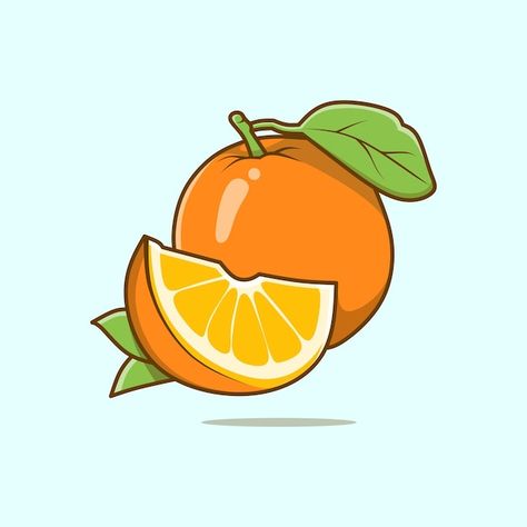 Orange fruit cute icon vector art illust... | Premium Vector #Freepik #vector #tropical-seamless #orange-cartoon #palm-pattern #tropical-print Orange Cartoon Drawing, Fruit Vector Art, Orange Illustration Fruit, Orange Fruit Illustration, Orange Fruit Art, Fruits Vector, Orange Cartoon, Watermelon Illustration, Orange Illustration