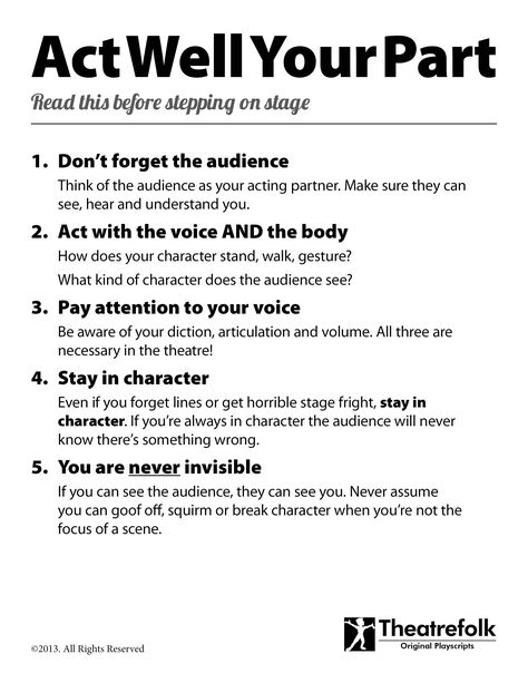 Acting Tips Poster. Click to download a printable version. Teater Drama, Niels Schneider, Theatre Classroom, Acting Quotes, New York Trip, Drama Education, Teaching Theatre, Theatre Education, Teaching Drama