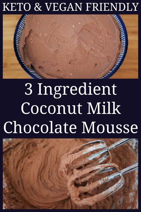 Milk Chocolate Mousse Recipe, Coconut Milk Recipes Dessert, Paleo Vegan Dessert, Milk Chocolate Mousse, Coconut Milk Dessert, Milk Recipes Dessert, Coconut Milk Chocolate, Best Vegan Desserts, Milk Dessert