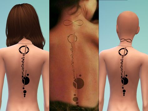 First ever Sims 4 creation, hope you like it! Found in TSR Category 'Sims 4 Female Tattoos' The 100 Tattoos, The 100 Tattoo Ideas, The 100 Tattoo, Upper Back Tattoo, Lgbt Tattoo, Lexa E Clarke, Sims 4 Tattoos, Lexa Y Clarke, Upper Back Tattoos