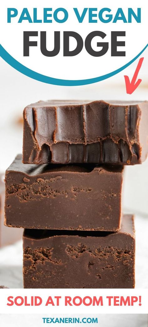 Vegan Fudge Recipes, Paleo Fudge, Homemade Almond Butter, Vegan Fudge, Dessert Sans Gluten, Chocolate Peanut Butter Fudge, Clean Dessert, Fudge Recipes Chocolate, Vegan Candies