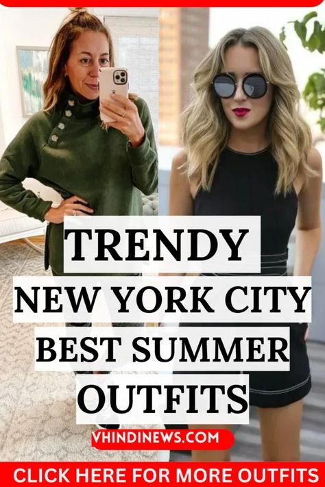 20 Trendy & Cute New York City Summer Outfits: Hottest Outfits for Hot Whether 50 New York City Summer Outfits 2024, Summer New York City Outfits, Broadway Outfit Summer, New York Summer Outfits 2024, Rainy Outfit Summer, What To Wear On A Hot Day, Chicago Outfits Summer, Summer Chicago Outfits, Outfits For New York Summer