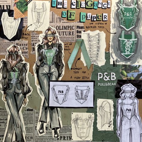 Sketchbook Pages Inspiration, Textile Design Portfolio, Paper Recycle, Mood Board Fashion Inspiration, Leaving Cert, Fashion Sketchbook Inspiration, Gcse Textiles, Moodboard Fashion, Sketchbook Layout