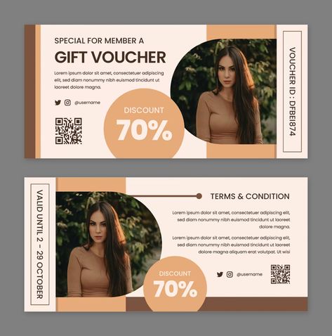 Gift Voucher Template AI, EPS, PSD Gift Voucher Design Templates, Voucher Spa, Voucher Card, Gift Voucher Template, Gift Voucher Design, Voucher Template, Voucher Design, Gift Card Design, Health Screening