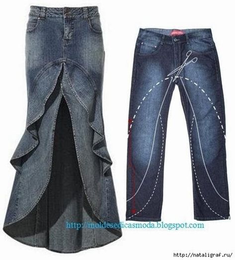 Repurpose Old Jeans, Bohemian Jeans, Clothes Makeover, Vestiti In Jeans, Áo Blu, Haine Diy, Diy Vetement, Jean Crafts, Kleidung Diy