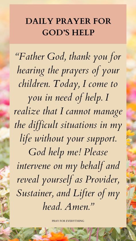 Do you need help navigating a challenging situation? Use this simple daily prayer to ask God for help in whatever situation you are facing. Prayers For Help From God, Prayer For Help From God, Prayers For Encouragement, Poem Friends, Daily Prayers Mornings, 2024 Prayers, Guidance Prayer, Ask God For Help, Better Mentality